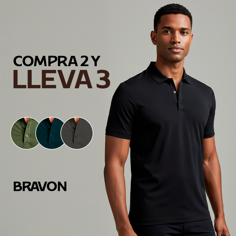 Pack de 3 Polo Bravon Tech – Sin olor, sin calor, siempre elegante - Compra 2 y lleva 3