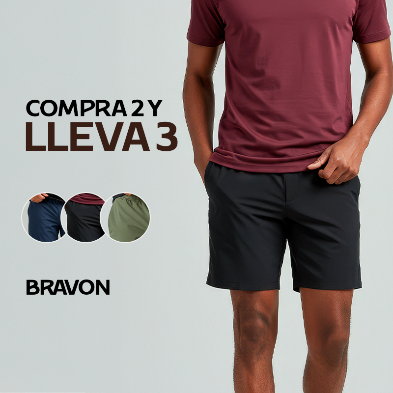 Pack de 3 Bravon ShortTech™ – Comodidad extrema, sin arrugas y resistente al agua - Compra 2 y lleva 3