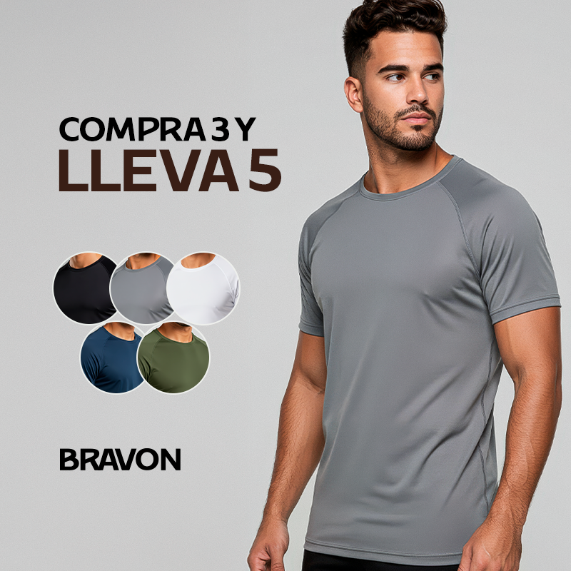 Pack de 5 Bravon Dry Fit - Comodidad Todo el Día - Sin Sudor, Sin Olor, Solo Estilo - Compra 3 y lleva 5
