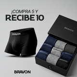 Boxer Comfort Bravón - Tecnología que Respira de seda premium ultra cómoda - ¡Compra 5 y recibe 5 GRATIS!