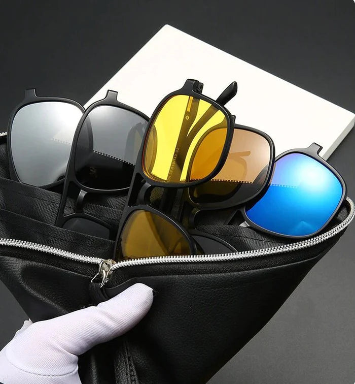 Gafas de Sol Magnéticas 6 en 1 – Versatilidad y Estilo en un Solo Set